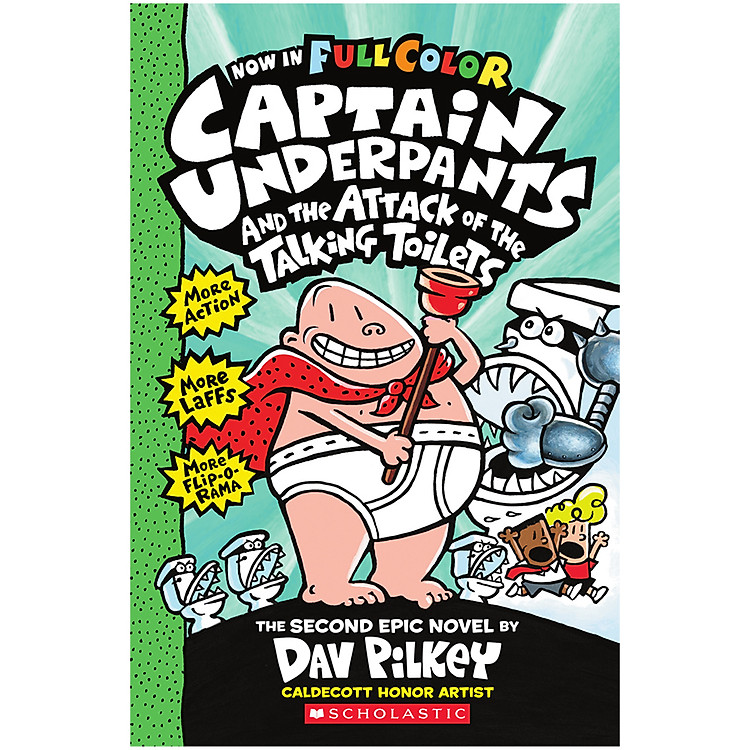 Sách Captain Underpants And The Attack Of The Talking Toilets: Color Edition (Captain Underpants #2)