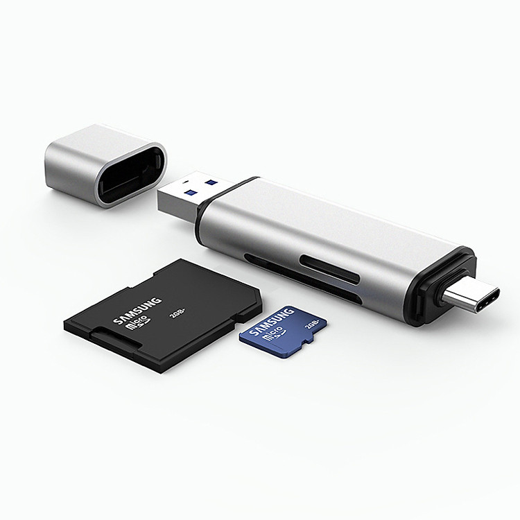 Đầu đọc thẻ nhớ SD, TF chân Type C, USB 3.0