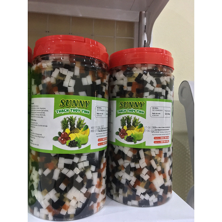 Thạch cắt thuỷ tinh Sunny (hộp 2.3kg)