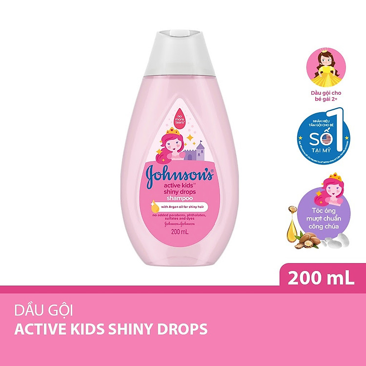 Dầu gội Johnson's Baby óng mượt cho bé gái (200ml)