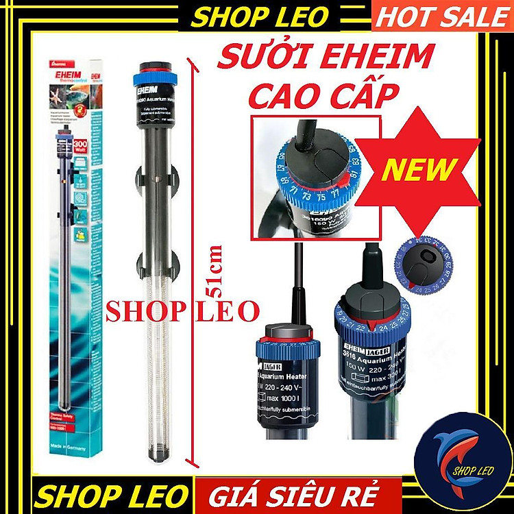 Sưởi Eheim 300w (của Đức) - Sưởi hồ cá cao cấp (Bảo hành 3 năm) -phụ kiện hồ cá cảnh-shopleo