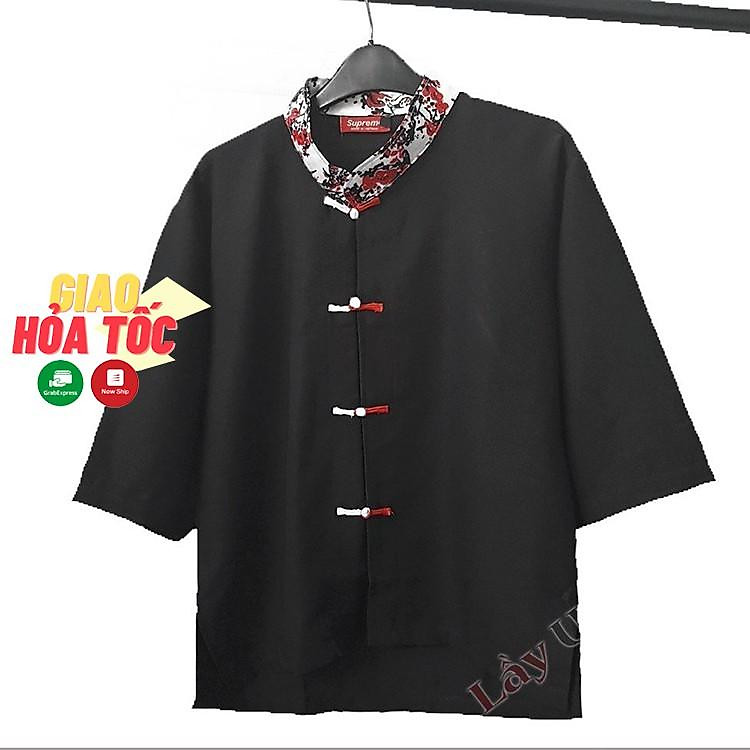 Áo shanghai cổ tàu hoa đào - Hán phục cổ điển cổ trang