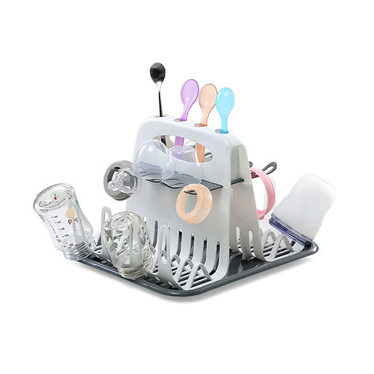 Giá úp bình sữa, ty giả, cốc đa năng Doux, chia 4 nhánh up đồ, chất liệu nhựa cao cấp, không chứa BPA, thân thiện với môi trường, an toàn tuyệt đối cho bé