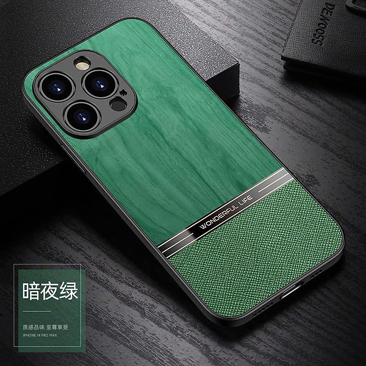 Ốp lưng Da Vân Gỗ cao cấp siêu sang,bảo vệ lưng viền cụm camera dành cho iphone 12/12Pro/12Promax. Hàng Nhập Khẩu