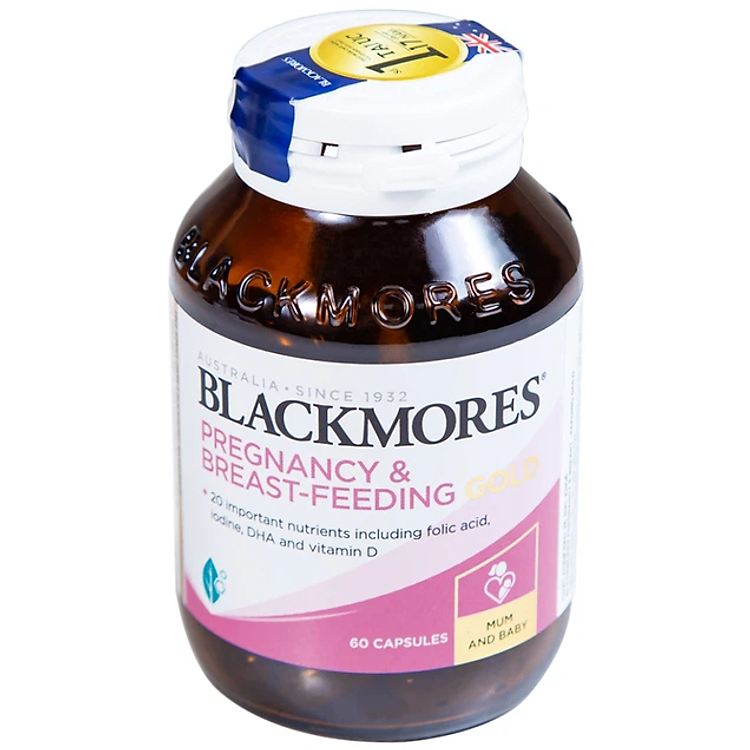 Vitamin bầu bú Blackmores Pregnancy & Breastfeeding Gold mẫu mới chính hãng Úc