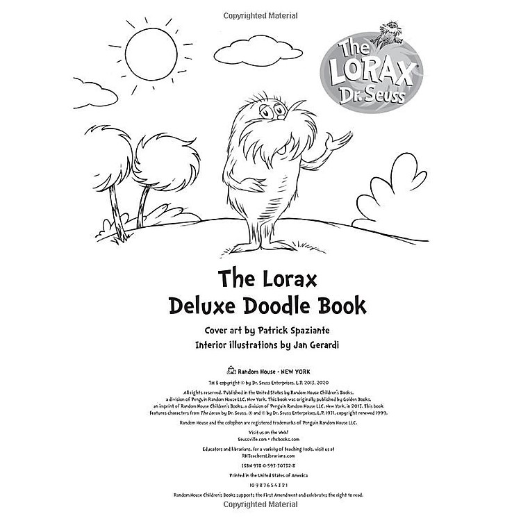 The Lorax Deluxe Doodle Book - Ảnh 4