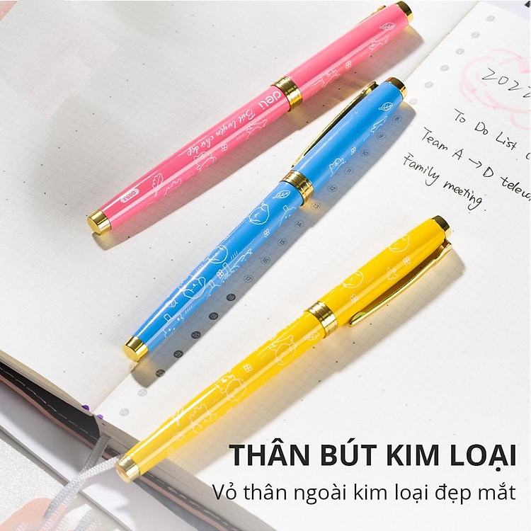 Bút Máy Kim Loại Deli CQ893 - Màu Hồng - Ảnh 7