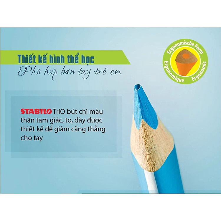 Bộ bút chì màu STABILO Trio Thick (15 màu) - Ảnh 3