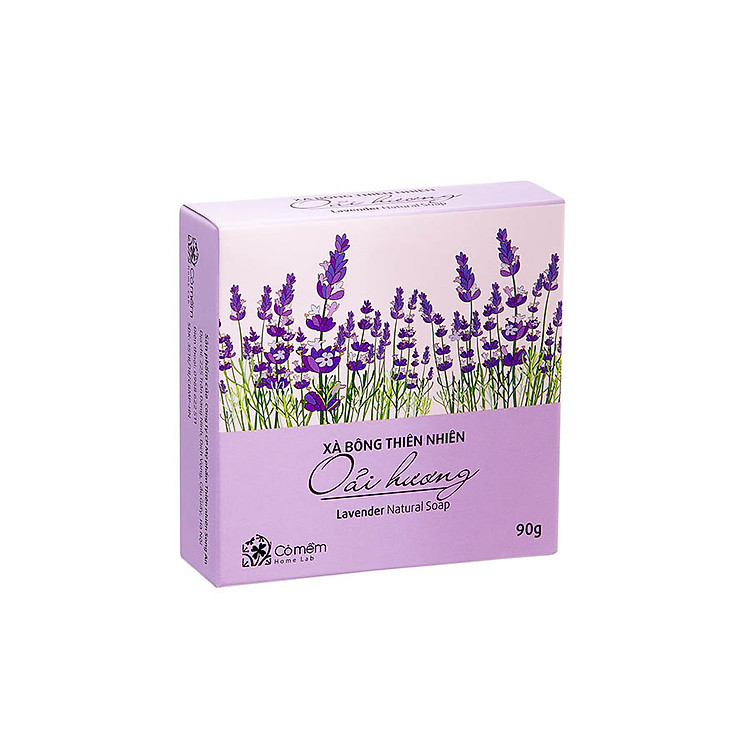 Xà bông Tắm Và Rửa Mặt Oải hương Thiên Nhiên An Toàn Giúp Thư Giãn Tinh Thần Có Hoạt Tính Kháng Khuẩn Thông Thoáng Lỗ Chân Lông 90g
