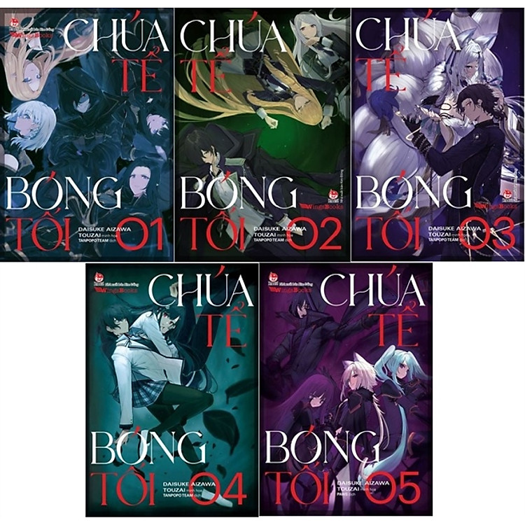Sách - Chúa tể bóng tối (light novel - combo 5 tập bản phổ thông tặng kèm thẻ nhân vật cho mỗi tập)