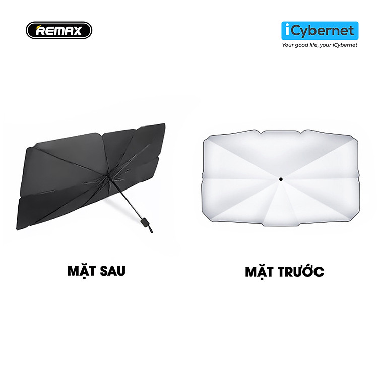 Ô che nắng kính trước Ô tô Remax SZZY03-F103 cản 99% tia UV, giảm nhiệt độ bên trong xe khi trời nắng - Hàng chính hãng