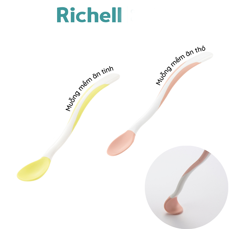 Muỗng mềm lớn T.L.I Richell Vàng Chính hãng Tiết kiệm - Hình ảnh 5