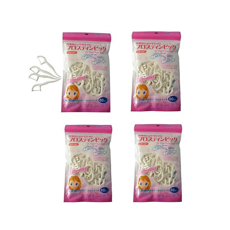 Combo 4 gói Tăm Chỉ Nha Khoa (80 cái/gói)