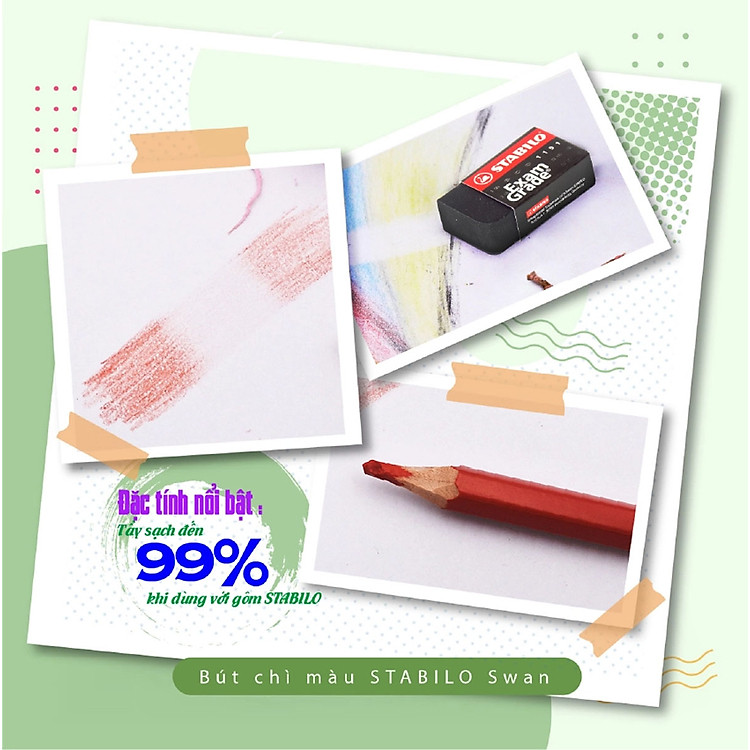 Hộp gôm STABILO Exam Grade (12 viên) - Ảnh 3