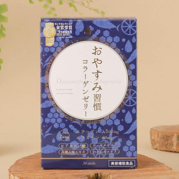 Thực phẩm chức năng Thạch Collagen Oyasumi Shukan Nhật Bản (30 thanh)