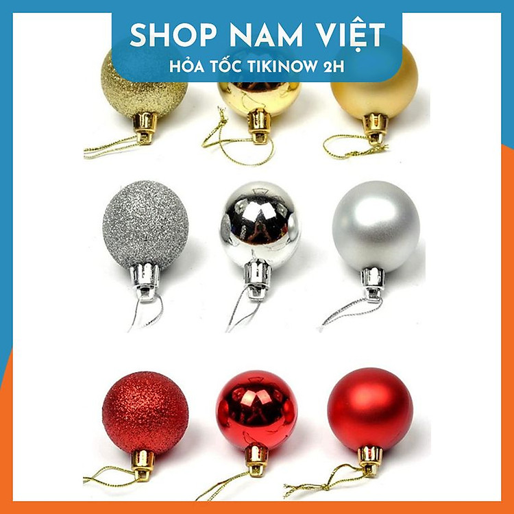 Quả Châu Trang Trí Cây Thông Giáng Sinh (4cm) - Ảnh 3