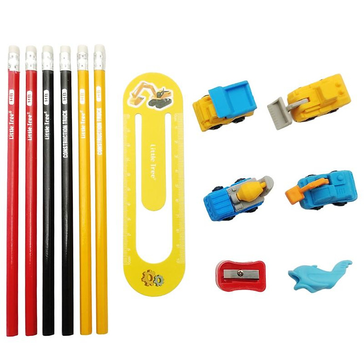 Bộ Dụng Cụ Học Tập Xe Công Trình Construction Truck (13 chi tiết) - Ảnh 2