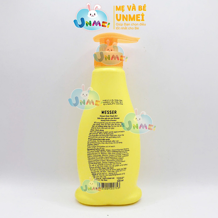 Mua Combo 2 chai sữa tắm gội Wesser 500ml Chính hãng Tiết kiệm - Hình ảnh 4