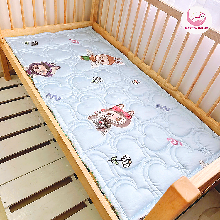 Nệm cho bé Katina House 80x160cm, vải tencel 60s mềm mịn mát lạnh, thấm hút tốt, phù hợp cho bé tiểu học, trung học