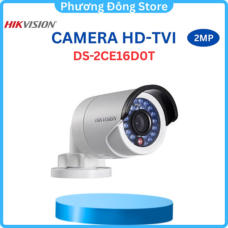 Camera thân HD-TVI hồng ngoại 2CE16D0T Hikvision Full HD 1080P - Hàng chính hãng