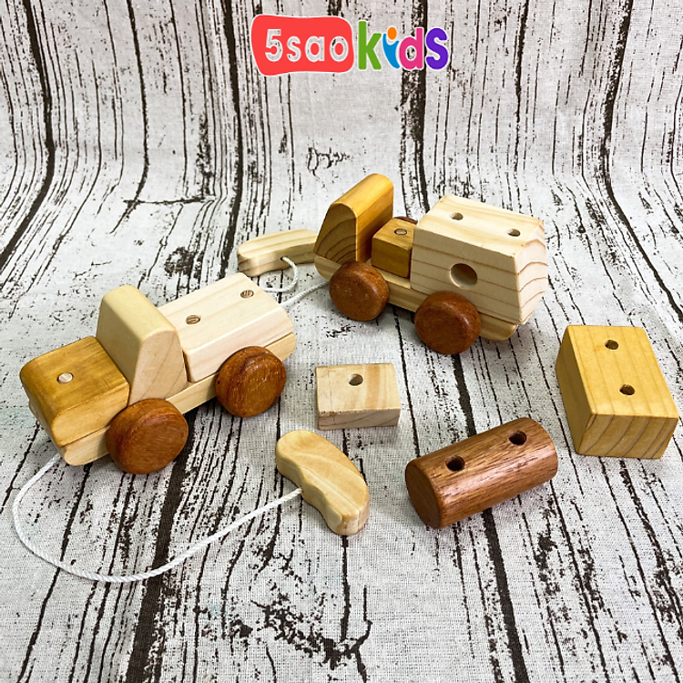 Ô tô lắp ghép mini gỗ 5Saokids Chính hãng Giá tốt - Hình ảnh 5