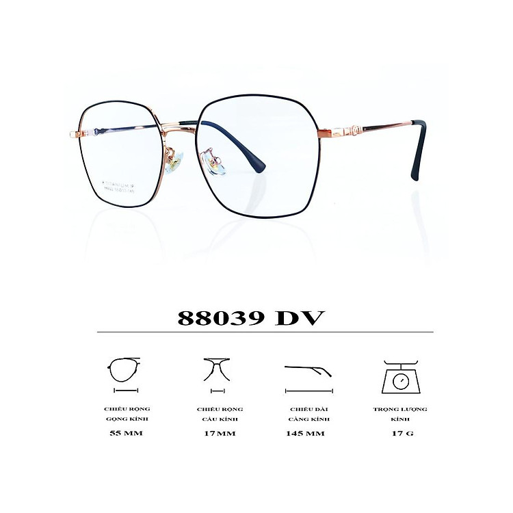 Gọng kính Titanium siêu nhẹ thời trang - 88039DV