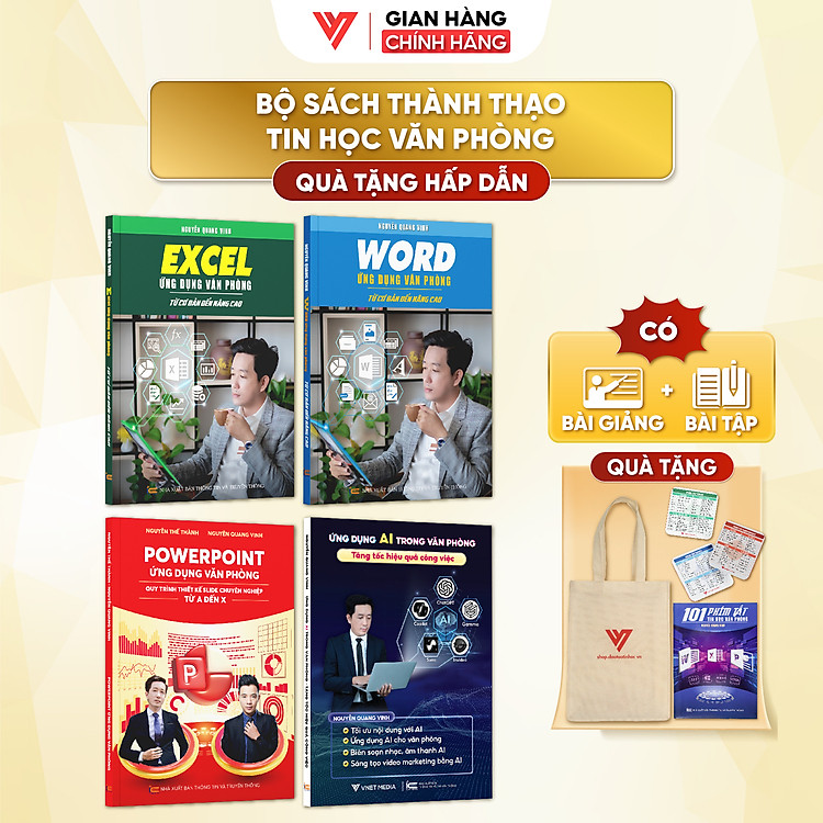 Excel – Word – PowerPoint – AI Ứng Dụng Văn Phòng Từ Cơ Bản Đến Nâng Cao