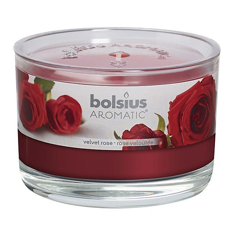 Ly nến thơm Bolsius Velvet Rose BOL6280 440g (Hương hoa hồng)