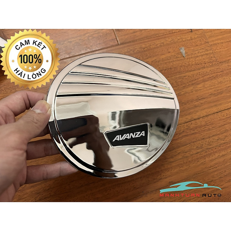 Ốp nắp bình xăng xe Toyota Avanza 2021 2022 2023 Mạ Crom cao cấp