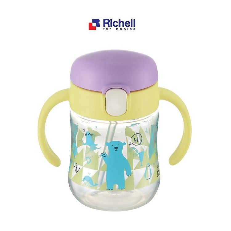 Bình tập uống TLI Richell Nhật Bản - bước 1 - vàng | Baby