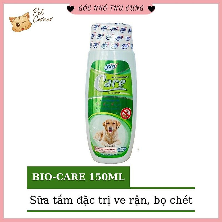 Sữa tắm trị ve rận, bọ chét cho chó mèo Bio Care 150ml