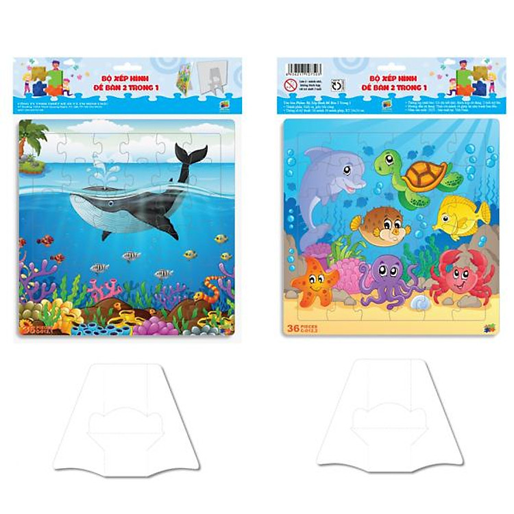 Bộ 2 Tranh Xếp Hình 36 Mảnh Chính hãng Ưu đãi - Hình ảnh 2