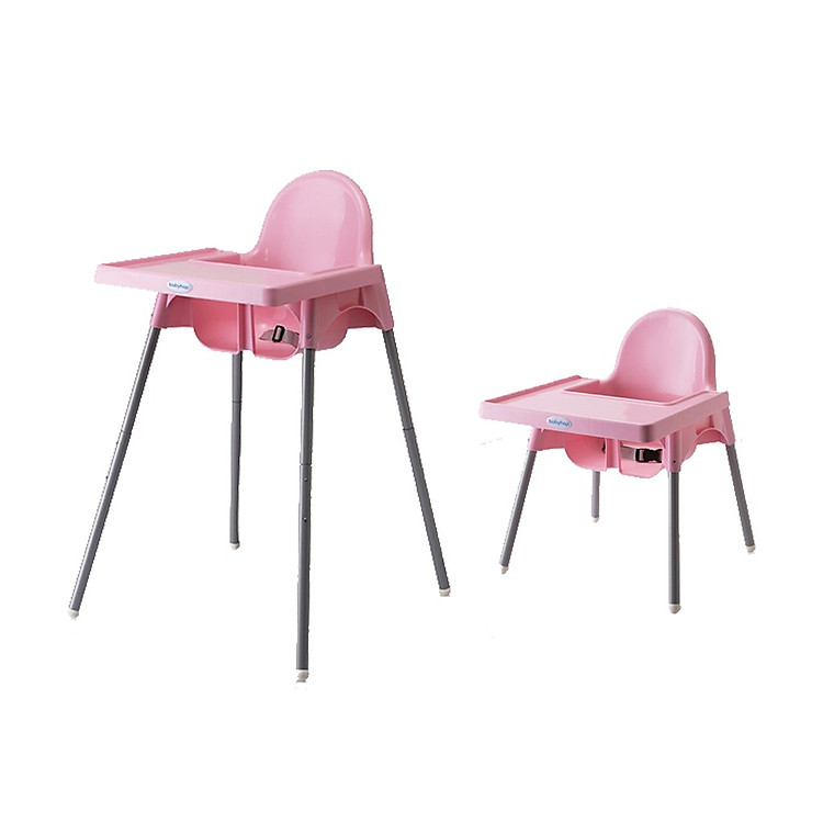 Ghế Ăn Dặm Glosby Babyhop 2 nấc Chân Điều Chỉnh,ăn dặm kiểu nhật và BLW, cho bé từ 6 tháng, được làm từ nhựa nguyên sinh an toàn cho sức khỏe của bé - Hàng chính hãng