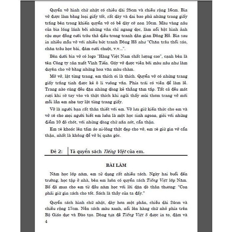 100 Bài Tập Làm Văn Mẫu Lớp 5 - Ảnh 4