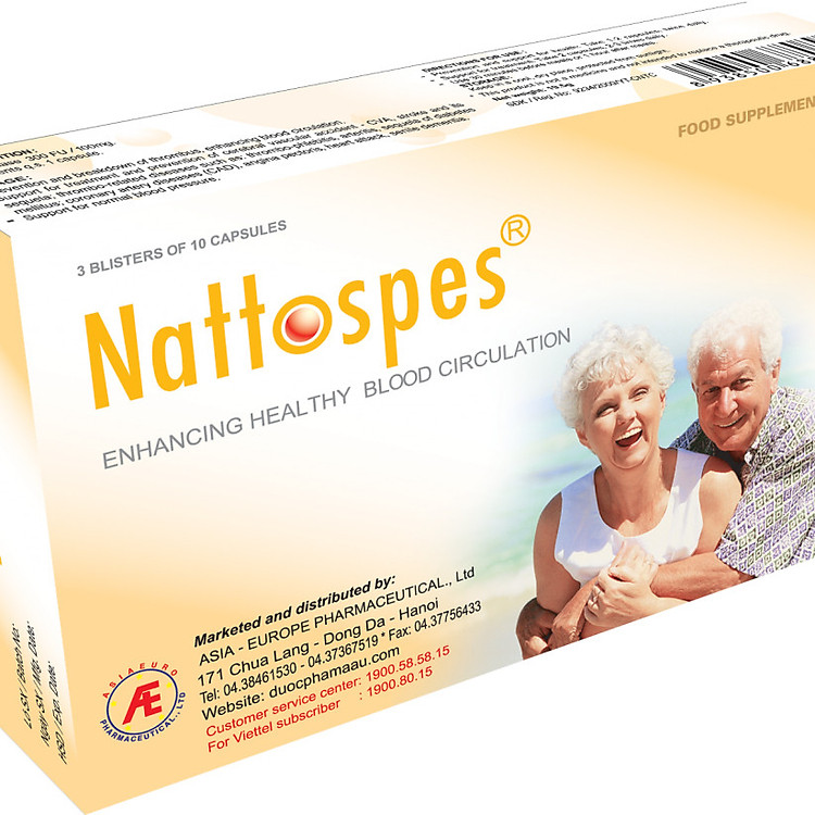 Thực Phẩm Chức Năng Viên Uống NATTOSPES - Tăng Cường Sức Khoẻ Tuần Hoàn Não