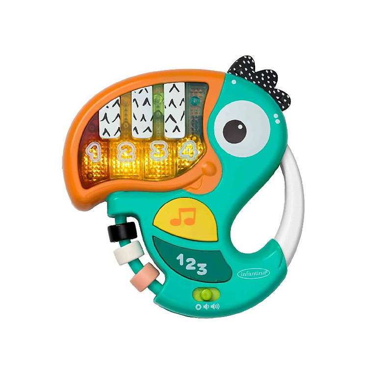 Đàn piano ngộ nghĩnh hình chú vẹt học số, học chữ Infantino 212011N