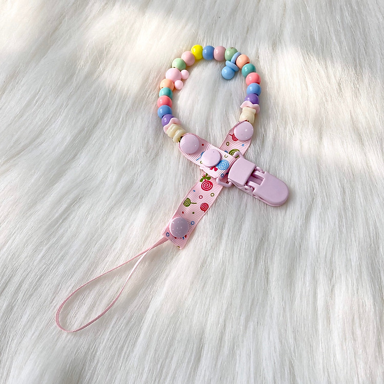 Dây kẹp ti giả, kẹp gặm nướu, kẹp khăn cho bé, thiết kế thông minh, tránh bị rơi, thất lạc đồ