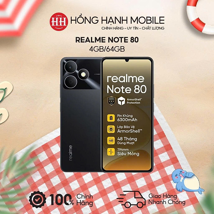 Điện Thoại Realme Note 80 4GB/64GB - Hàng Chính Hãng