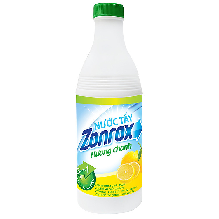 Nước Tẩy Trắng Zonrox Hương Chanh Tươi 1L - Xanh Lá