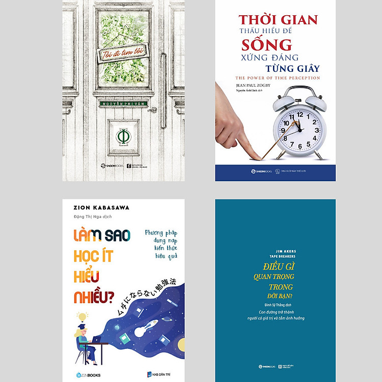 Bộ: Tôi Đi Tìm Tôi - Thời Gian - Thấu Hiểu Để Sống Xứng Đáng Từng Giây - Điều Gì Quan Trọng Trong Đời Bạn - Làm Sao Học Ít Hiểu Nhiều