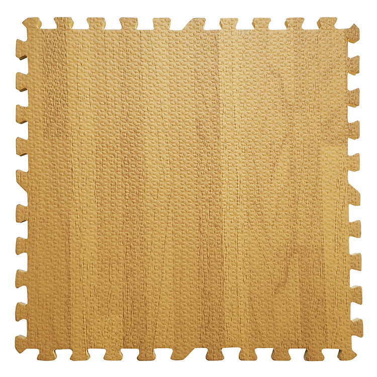 Bộ 9 miếng ghép Thảm cao su vân gỗ Phước Thành (30*30cm, dày 10mm)