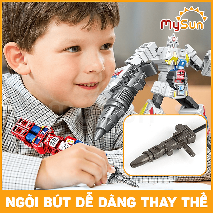 Mua Bút bi robot siêu nhân MySun Chính hãng Tiết kiệm - Hình ảnh 4