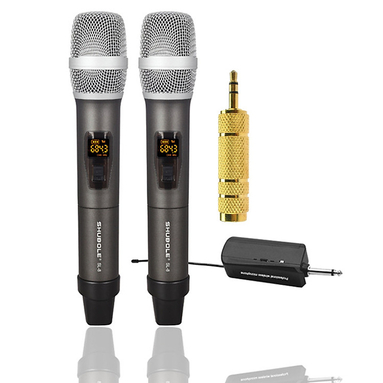 Micro Không Dây Shubole SL-8 Hàng + 1 Jack Chuyển Đổi Chính Hãng