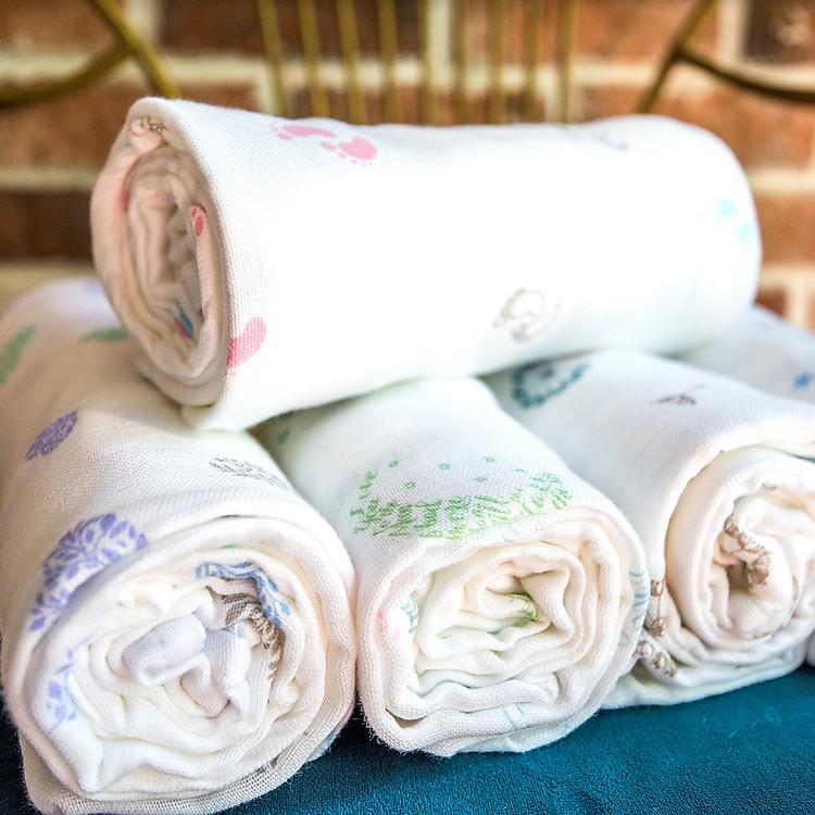 Bộ 2 khăn đa năng vải tre Mamaru Chính hãng Tiết kiệm - Hình ảnh 3