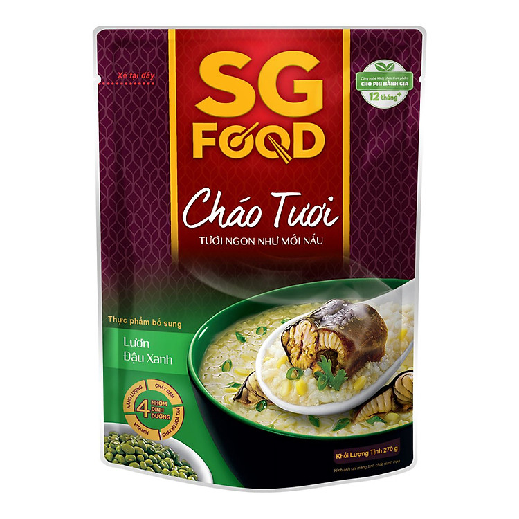 Cháo Tươi Lươn Đậu Xanh SG Food (270g)