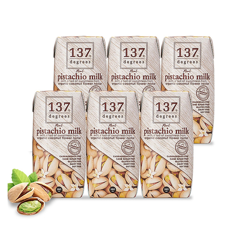 Combo 2 Lốc Sữa Hạt Dẻ Cười Nguyên Chất 137 Degrees (180ML x 6 Hộp)