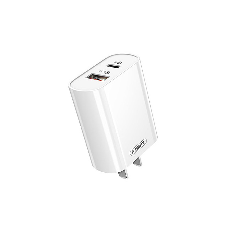 Sạc nhanh Remax RP-U37 2 cổng USB tích hợp QC 3.0 và PD 18W Sạc nhanh cho iPhone - Hàng nhập khẩu