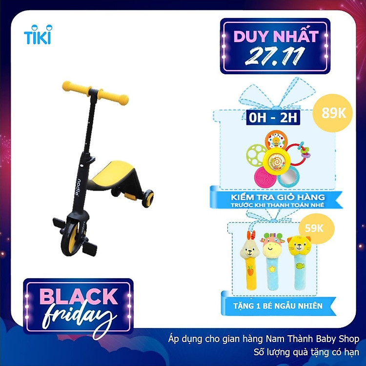 Xe Trượt Scooter, Xe Chòi Chân, Xe Đạp Nadle cho bé Tặng Decal Đo Thị Lực và Chiều Cao