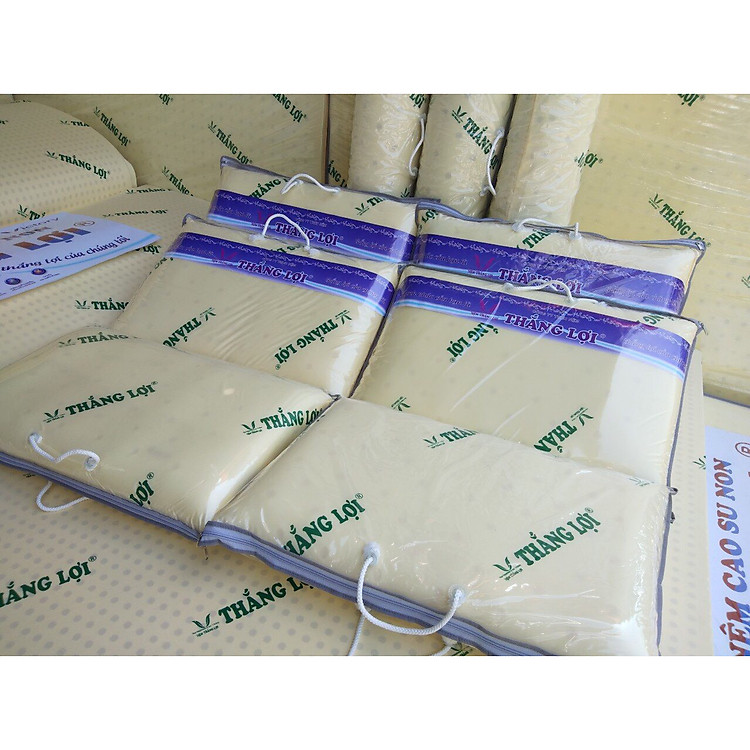 Gối Nằm Cao Su Non Cứng Thắng Lợi 40 x 60 x 9cm