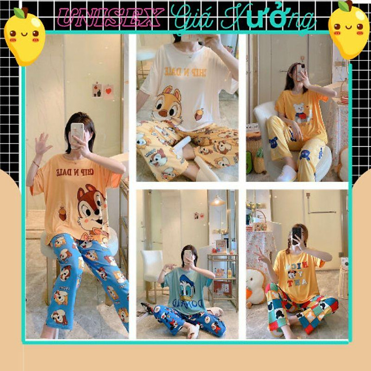 Đồ ngủ, đồ nữ, đồ mặc nhà, đồ bộ, đồ ngủ dễ thương, đồ bộ mặc nhà, bộ đồ ngủ, set bộ mặc nhà, đồ bộ mặc nhà, đồ ngủ nữ Quảng Châu Set Đồ Ngủ Mặc Nhà Tay Ngắn Kiểu Dáng Dễ Thương Xinh Xắn Cho Nữ